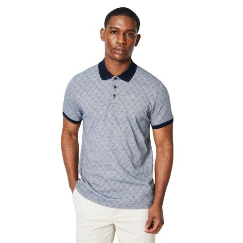 Front - Maine Mens Diamond Jacquard Polo Shirt