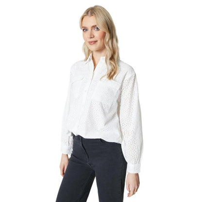 Front - Principles Womens/Ladies Broderie Collared Shirt