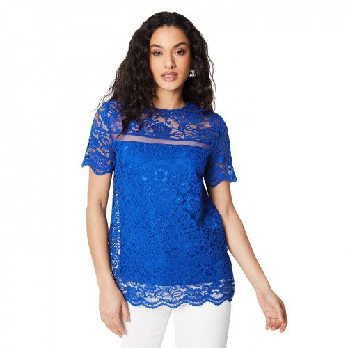 Front - Principles Womens/Ladies Lace Jersey Lace Detail Top