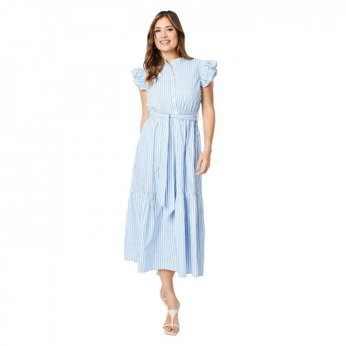 Front - Principles Womens/Ladies Stripe Ruffle Midi Dress