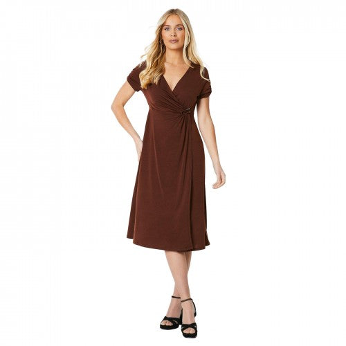 Front - Principles Womens/Ladies Wrap Petite Midi Dress