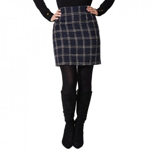 Front - Principles Womens/Ladies Checked Tweed Mini Skirt
