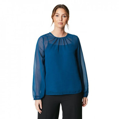 Front - Principles Womens/Ladies Chiffon Long-Sleeved Blouse