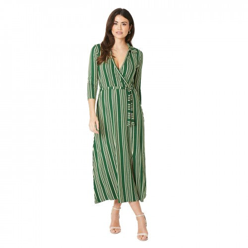 Front - Principles Womens/Ladies Collared Jersey Wrap Midi Dress