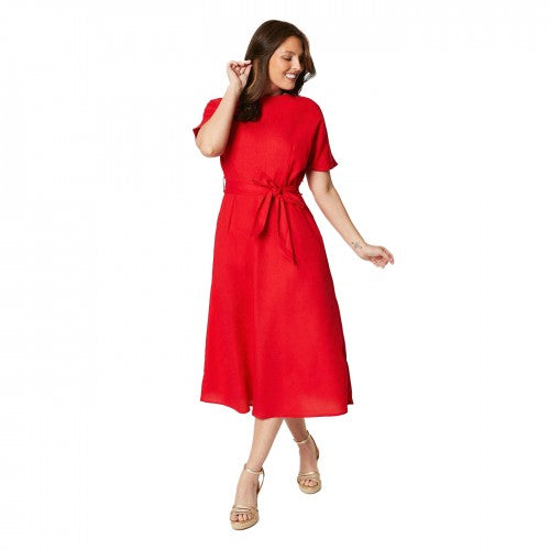 Front - Principles Womens/Ladies Linen Blend Belt Shift Dress