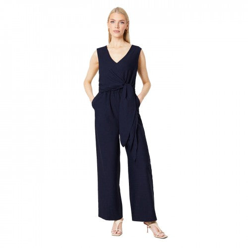 Front - Principles Womens/Ladies Plain Waist Tie Jumpsuit