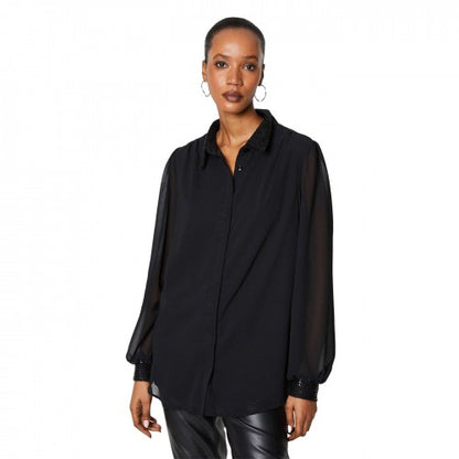 Front - Principles Womens/Ladies Sequin Shirt