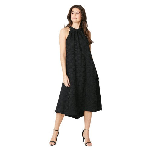 Front - Principles Womens/Ladies Jacquard Halter Neck Midi Dress