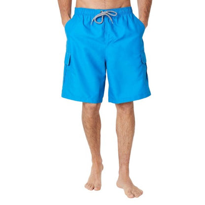 Front - Maine Mens Quick Dry Cargo Pocket Swim Shorts