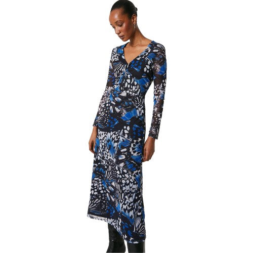 Front - Principles Womens/Ladies Butterfly Mesh Twisted Midi Dress