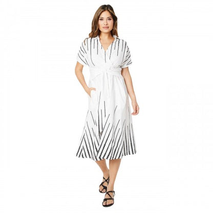 Front - Principles Womens/Ladies Border Spot Midi Dress