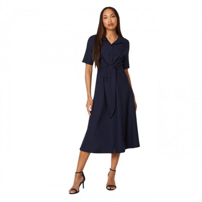 Front - Principles Womens/Ladies Button Front Tie Shirt Dress