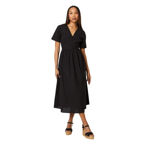 Front - Principles Womens/Ladies Linen Blend Midi Dress