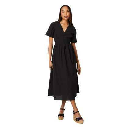 Front - Principles Womens/Ladies Linen Blend Midi Dress