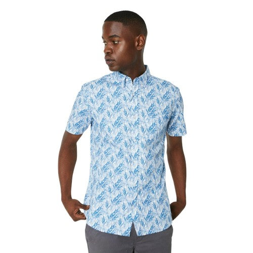 Front - Maine Mens Bamboo Print Short-Sleeved Shirt