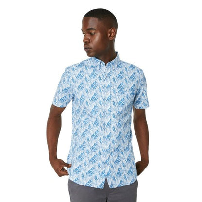 Front - Maine Mens Bamboo Print Short-Sleeved Shirt