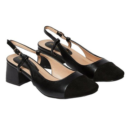 Front - Principles Womens/Ladies Clementine Square Toe Low Block Heel Court Shoes