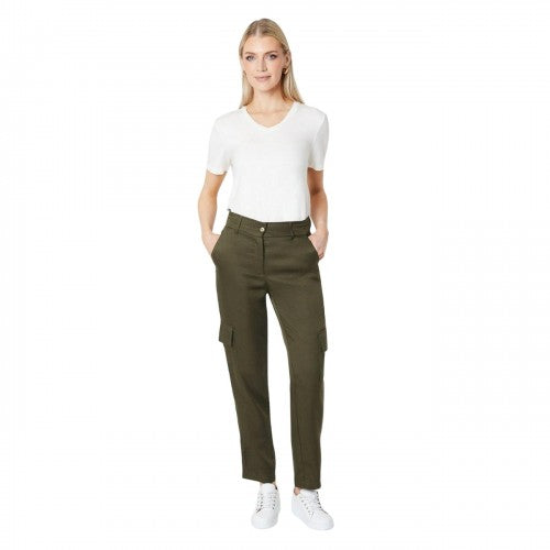 Front - Principles Womens/Ladies Utility Pocket Tapered Cargo Trousers