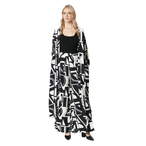 Front - Principles Womens/Ladies Geometric Longline Kimono