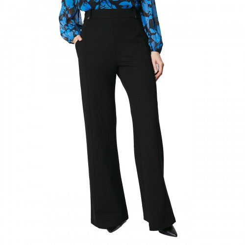 Front - Principles Womens/Ladies Ponte Waist Metal Trim Wide Leg Trousers