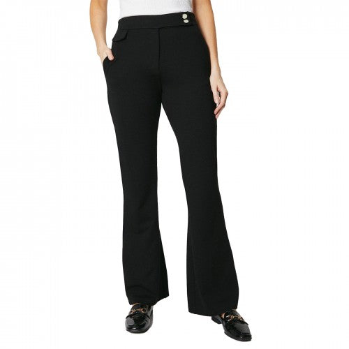 Front - Principles Womens/Ladies Ponte Waist Metal Trim Bootcut Trousers