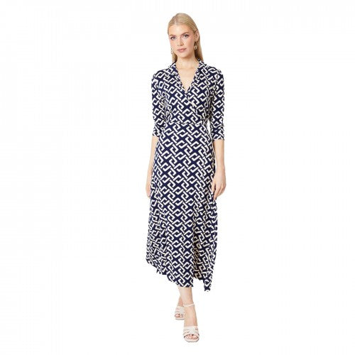 Front - Principles Womens/Ladies Collared Jersey Wrap Dress