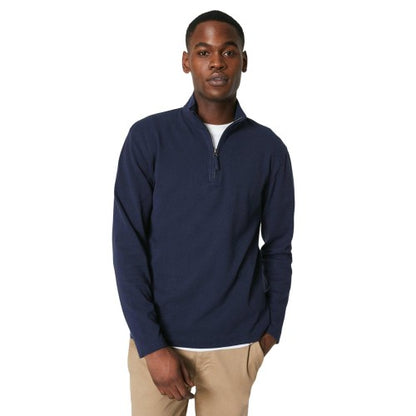 Front - Maine Mens Interlock Half Zip Long-Sleeved Sweatshirt
