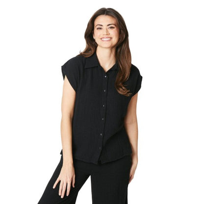 Front - Principles Womens/Ladies Co Ord Double Gauze Shirt