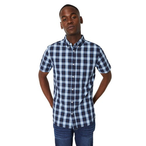 Front - Maine Mens Shadow Checked Shirt