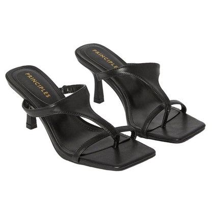 Front - Principles Womens/Ladies Davina Toe Post Medium Heel Mules