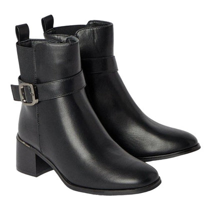 Front - Principles Womens/Ladies Oriana Adjustable Strap Block Heel Ankle Boots