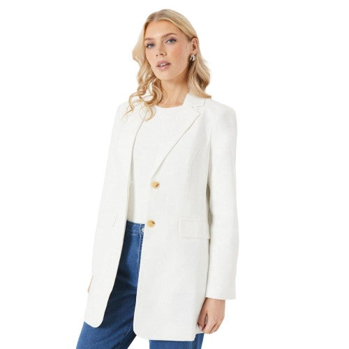 Front - Principles Womens/Ladies Linen Single-Breasted Oversized Blazer