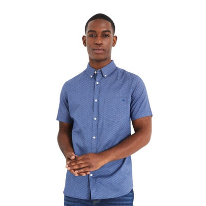 Front - Maine Mens Geometric Short-Sleeved Shirt