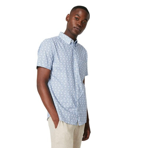 Front - Maine Mens Ikat Short-Sleeved Shirt