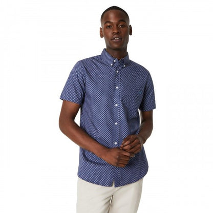 Front - Maine Mens Hash Geometric Short-Sleeved Shirt