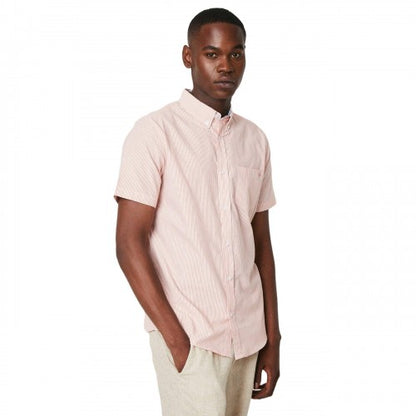 Front - Maine Mens Small Stripe Short-Sleeved Shirt