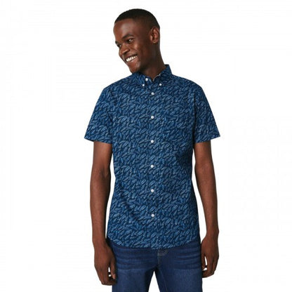 Front - Maine Mens Small Feather Short-Sleeved Shirt