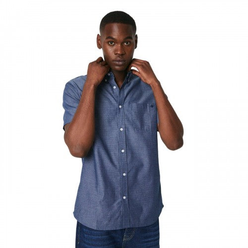 Front - Maine Mens Stitch Stripe Short-Sleeved Shirt