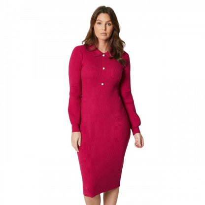 Front - Principles Womens/Ladies Ribbed Button Detail Dress