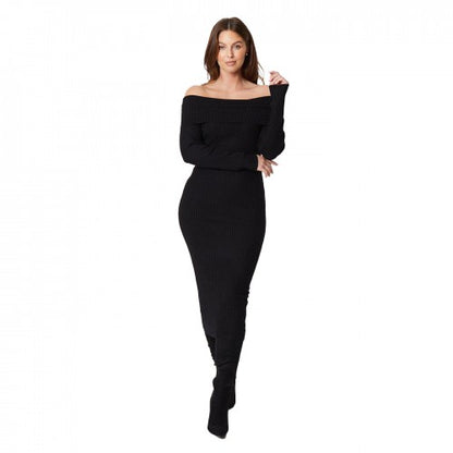 Front - Principles Womens/Ladies Ribbed Bardot Midi Dress