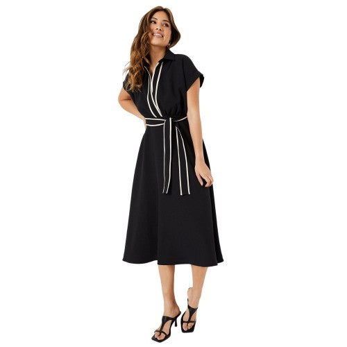 Front - Principles Womens/Ladies Contrast Detail Waist Tie Midi Dress