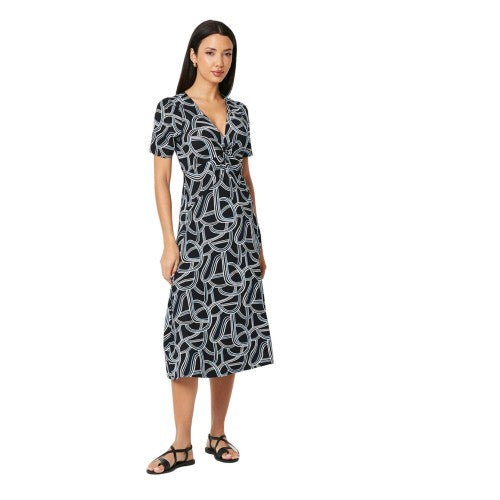 Front - Principles Womens/Ladies Abstract Jersey Twisted Midi Dress