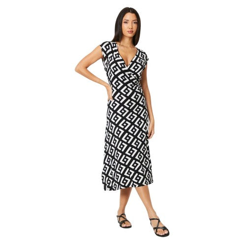 Front - Principles Womens/Ladies Geometric Jersey Twisted Midi Dress