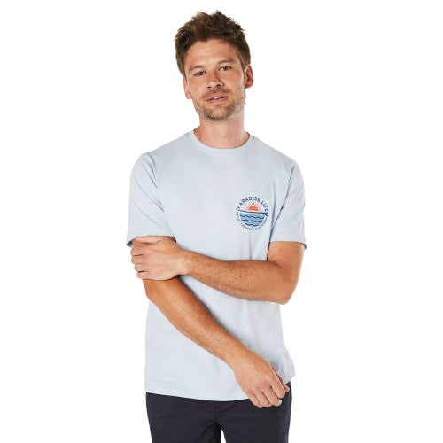 Front - Maine Mens Paradise Life Chest Print T-Shirt