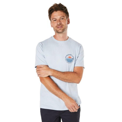 Front - Maine Mens Paradise Life Chest Print T-Shirt