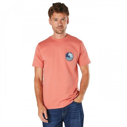 Front - Maine Mens East Coast Surf Chest Print T-Shirt