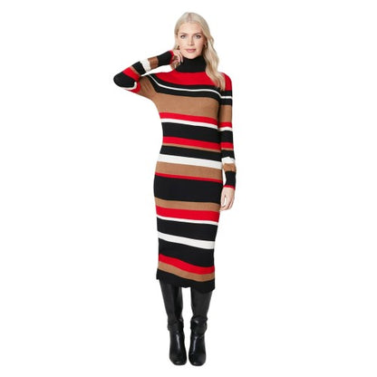 Front - Principles Womens/Ladies Multi Stripe Ribbed Longline Dress