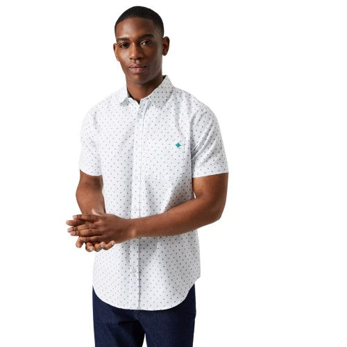 Front - Maine Mens Dash Print Short-Sleeved Shirt
