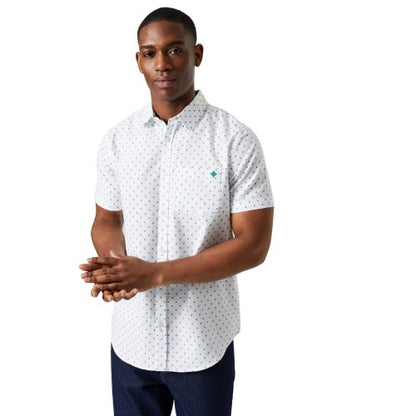 Front - Maine Mens Dash Print Short-Sleeved Shirt