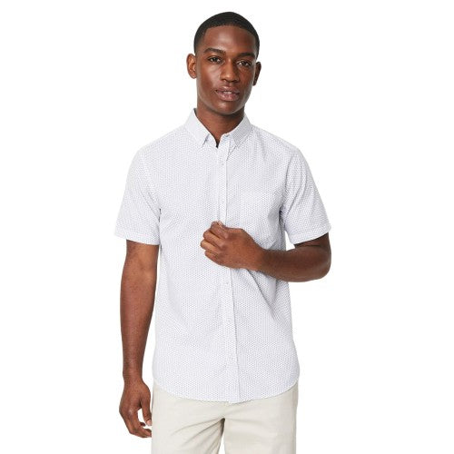 Front - Maine Mens Geo Ditsy Print Short-Sleeved Shirt